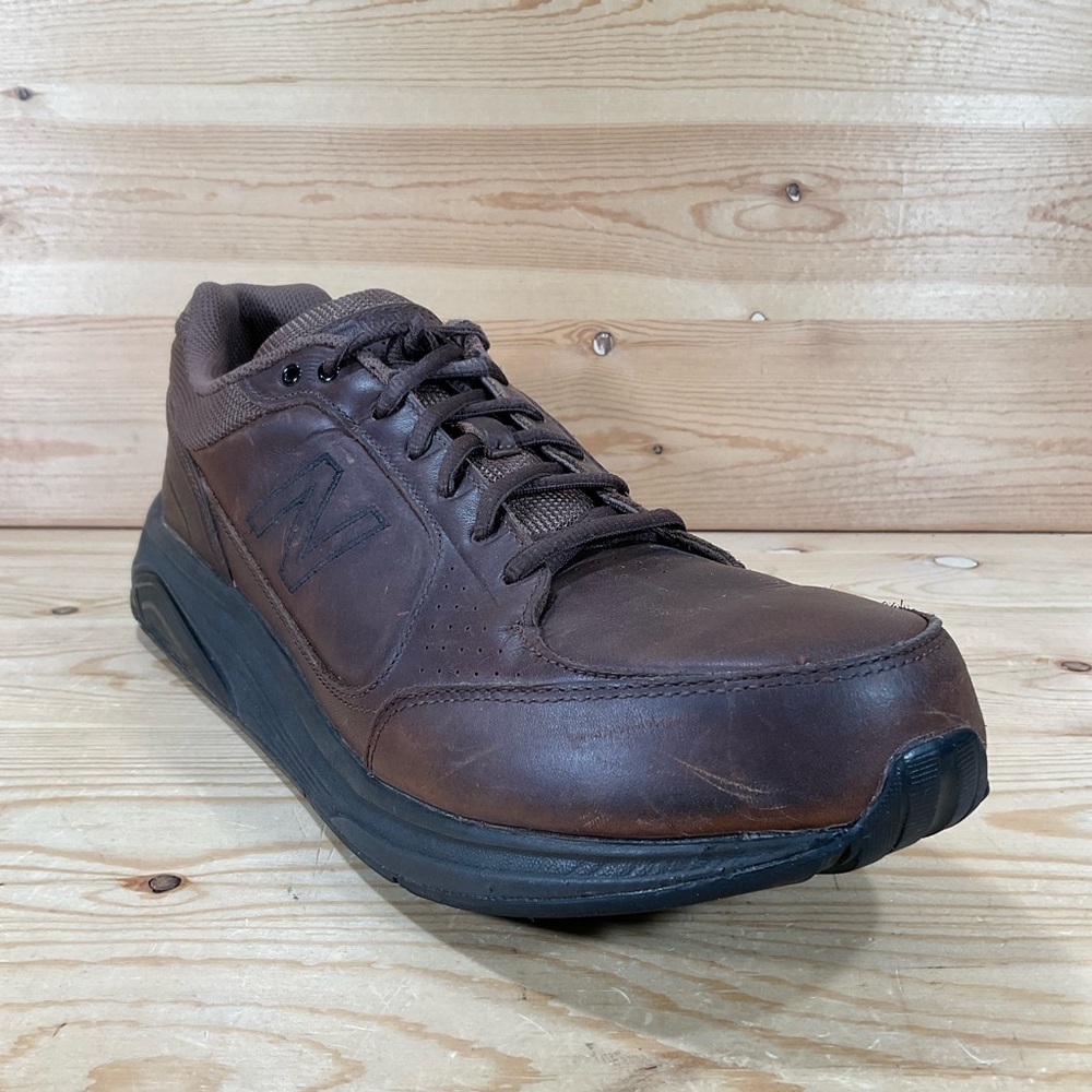New Balance 928 Walking Shoes Men’s 14 B NARROW Brown Leather Lace Up MW928BR